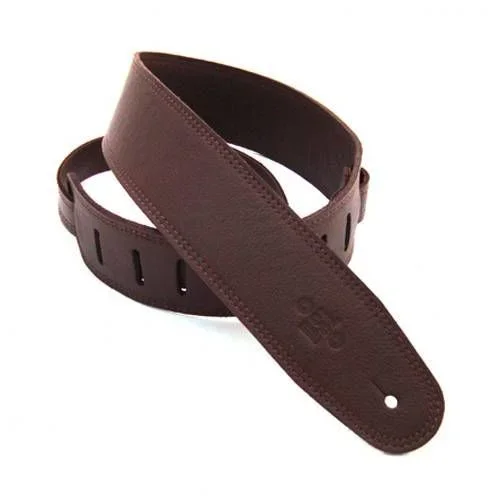 DSL Straps Premium Series Triple Garment Leather Guitar Strap 2.5in – Brown