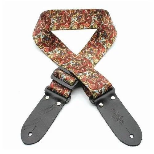 DSL Straps Weaving Series Digital Print Poly Guitar Strap 2in – PAIS Brown