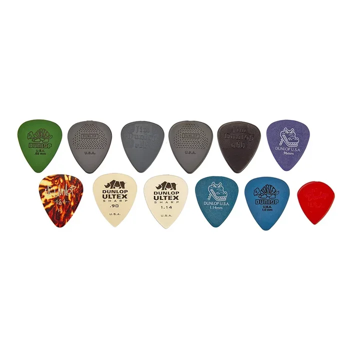 Dunlop PVP102 Pick Variety Pack, Assorted, Medium/Heavy, 12/Player’s Pack