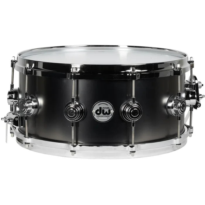 DW Collectors Series 6.5×14 Snare – Satin Black Nickel Over Brass- Diecast Hoops