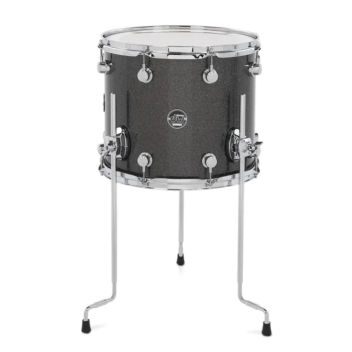 DW Performance Series 14×12 Floor Tom in Pewter Sparkle Finish Ply