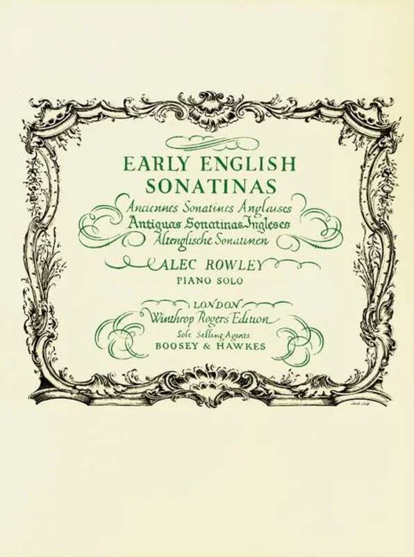 Early English Sonatinas Arr Rowley (Softcover Book)