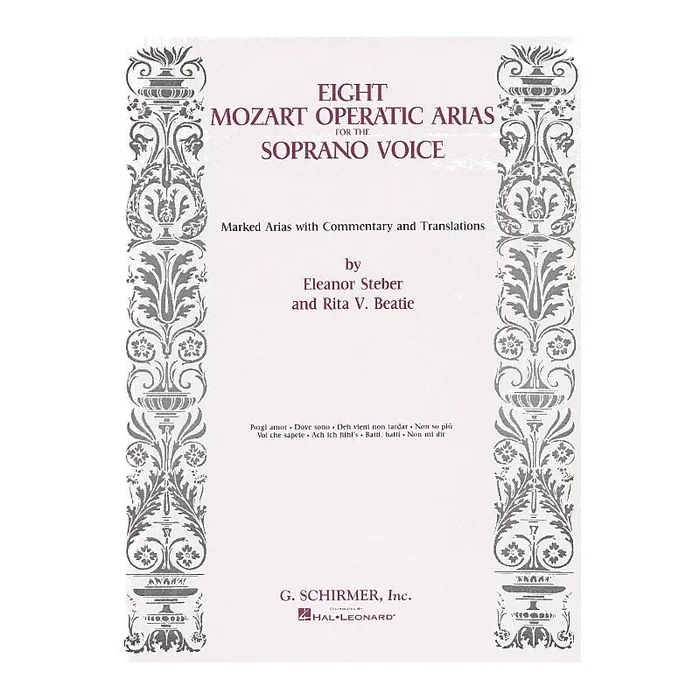 Eight Mozart Operatic Arias For The Soprano Voice