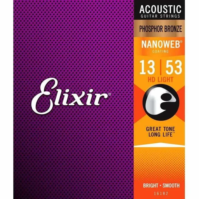 Elixir 16182 NanoWeb Phosphor Bronze Acoustic HD Light 13-53