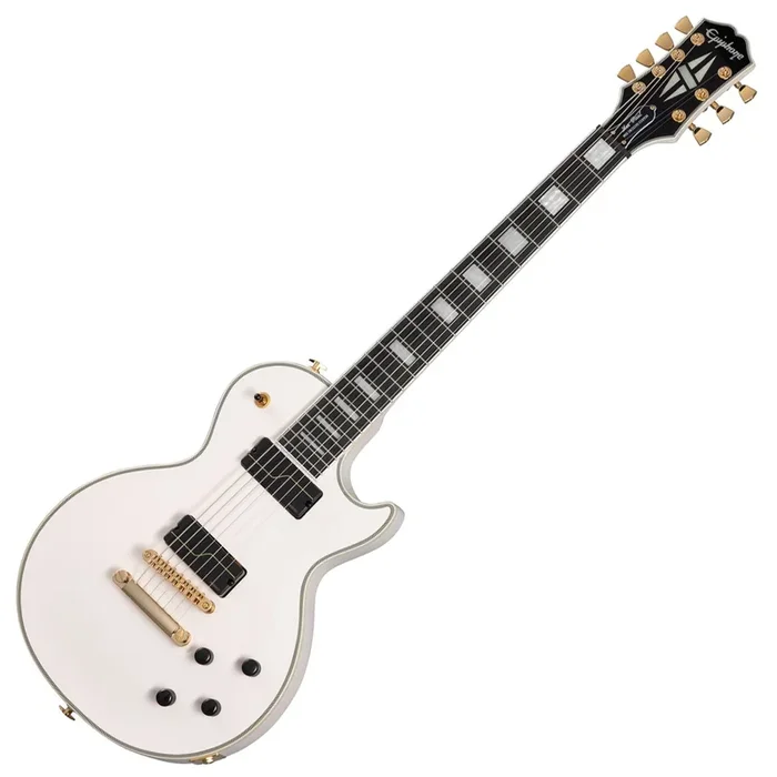 Epiphone 7 String Matt Heafy Signature model Les Paul Electric Guitar in Bone White – EILPCMKH7BWGH