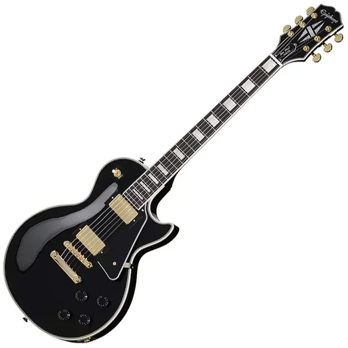 Epiphone Les Paul Custom Electric Guitar in Ebony w/Premium Gig Bag – EIGLPCEBGH