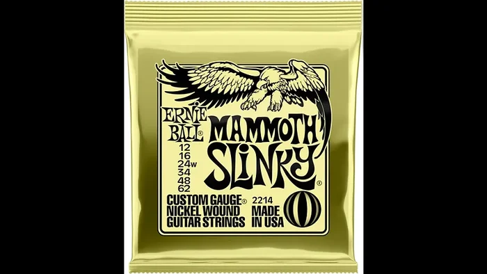 Ernie Ball Mammoth Slinky Nickel Wound Electric Guitar Strings – Gauge 12 – 62