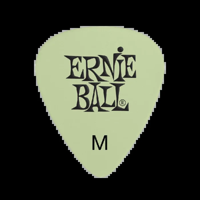 Ernie Ball Super Glow Cellulose Medium Picks, Bag of 12