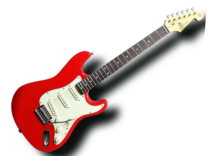 Essex SC Style Electric Guitar Fiesta Red Gig Bag