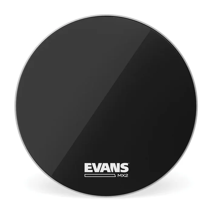 Evans 22″ MX2 Marching Bass Black Drumhead