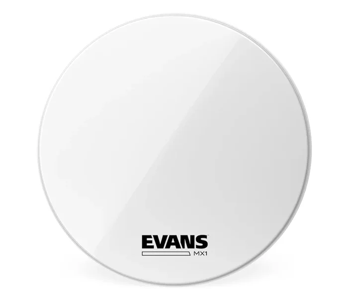 Evans MX1 24 ” White Marching Bass Drum Head