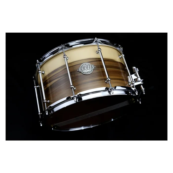 Evetts 14 x 8 inch Jarrah Ply Snare Drum in Smooth Satin – Blackheart Sassafras