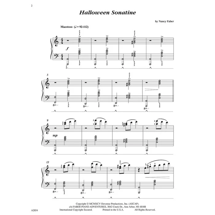 Faber, Nancy – Halloween Sonatine