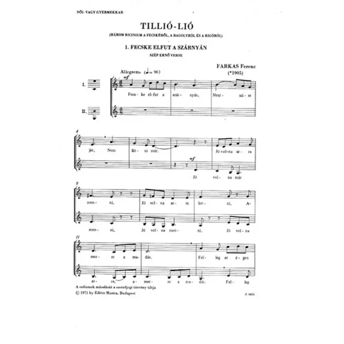 Farkas Ferenc – Tillió-lió