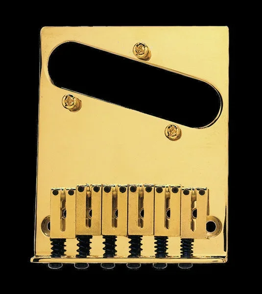 Fender 6-Saddle American Series Telecaster Bridge Assembly – Gold