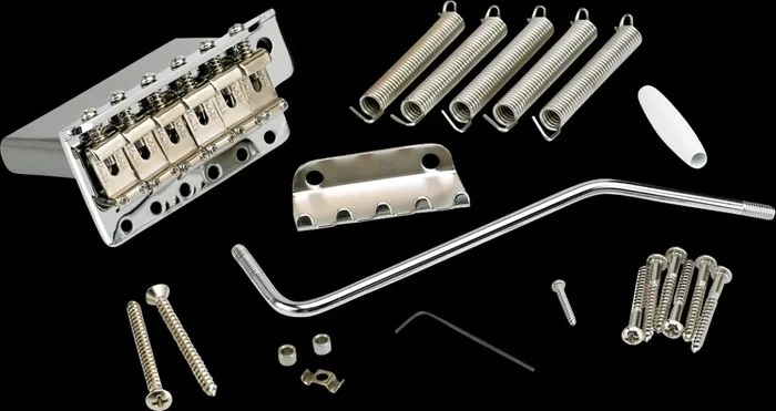 Fender 6-Saddle American Vintage Left-Handed Stratocaster Tremolo Assembly – Chrome