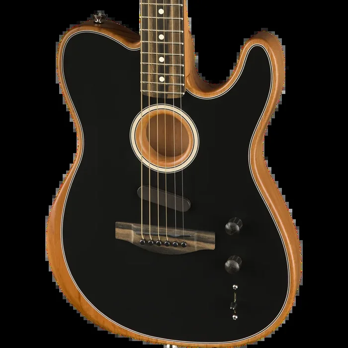 Fender American Acoustasonic® Telecaster® Acoustic Electric Guitar, Black
