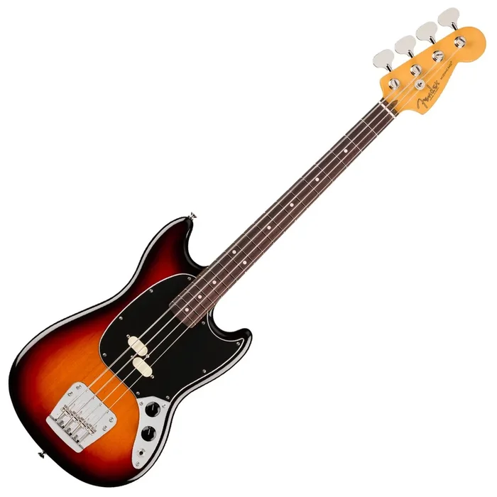 Fender American Professional Classic Mustang Electric Bass Rosewood in 3 Color Sunburst w/Deluxe Bag – 0198650300