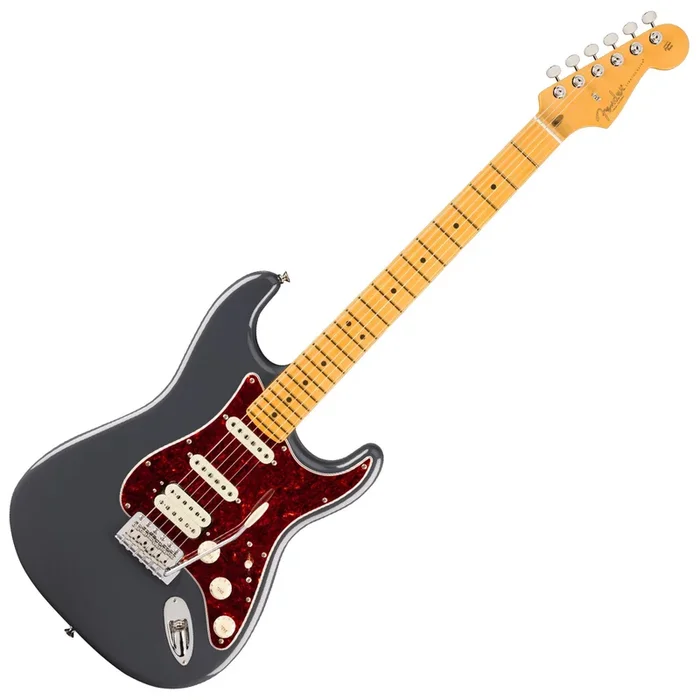 Fender American Professional Classic Stratocaster Electric Guitar HSS Maple in Faded Black w/Deluxe Bag – 0114952322