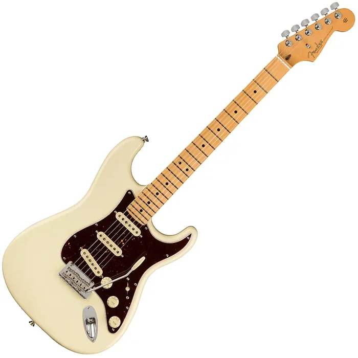 Fender American Professional II Stratocaster Electric Guitar Maple in Olympic White w/Case – 0113902705
