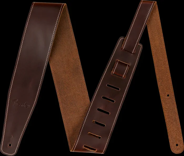 Fender Broken-In Leather 2.5in Guitar Strap in Brown
