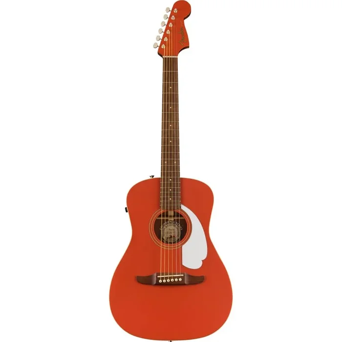 Fender California Player Malibu Acoustic Guitar with Fishman Preamp – Fiesta Red