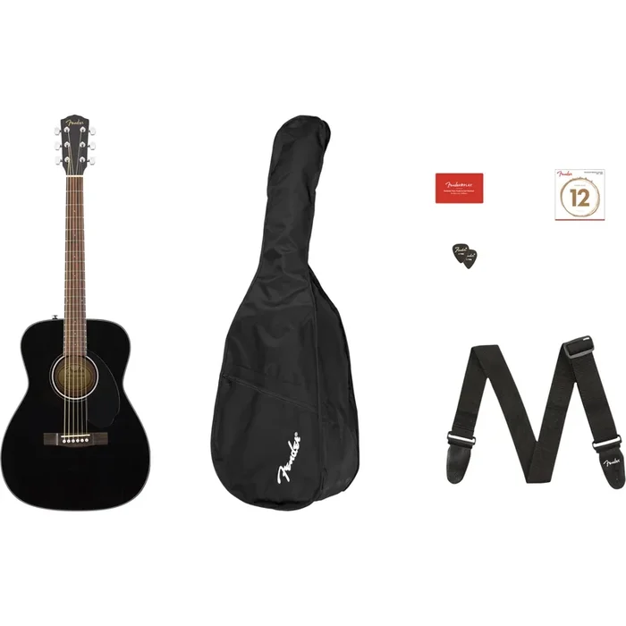 Fender CC60S Concert Acoustic Pack V2 in Black