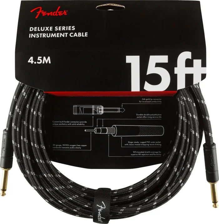 Fender Deluxe 15ft Tweed Instrument Cable
