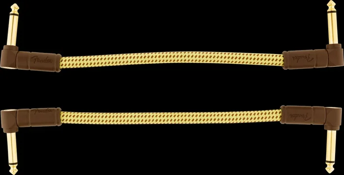 Fender Deluxe Series 6ft Angle/Angle Instrument Guitar Cables in Tweed (2-Pack)