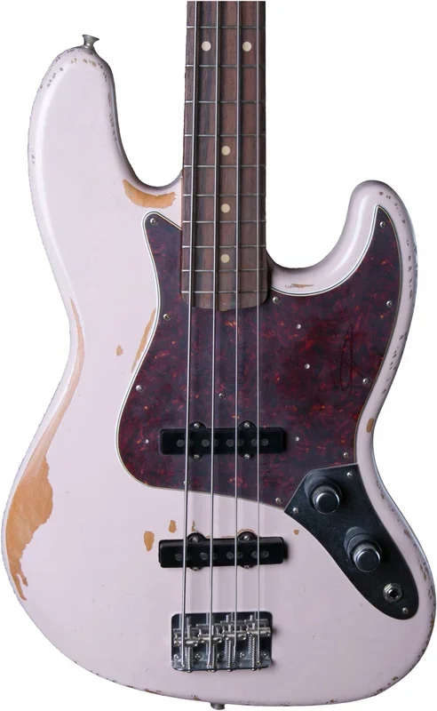 Fender Flea Signature Road Worn Electric Bass in Shell Pink w/ Gig Bag
