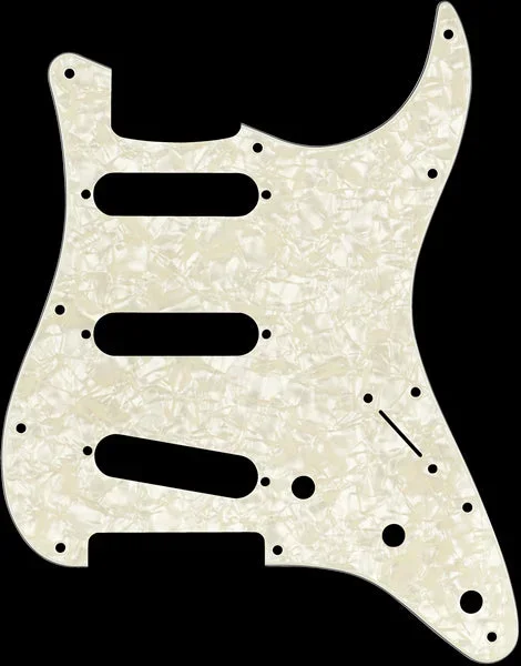 Fender Pickguard – Stratocaster SSS 11-Hole – Aged White Pearl 4-Ply