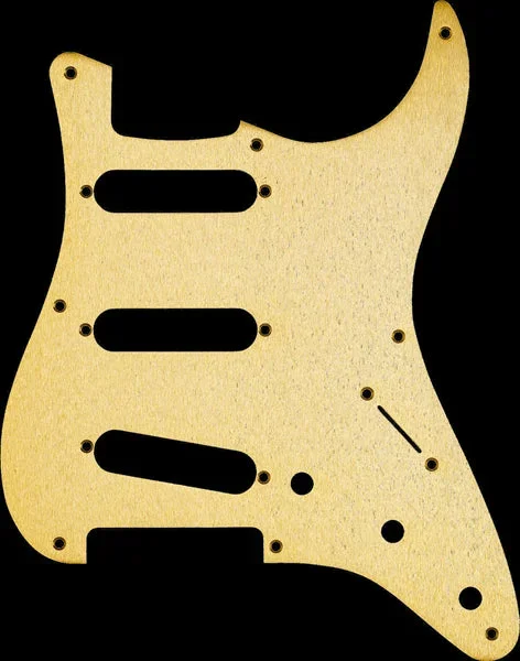 Fender Pickguard – Stratocaster SSS 8-Hole – Gold Anodized Aluminum 1-Ply