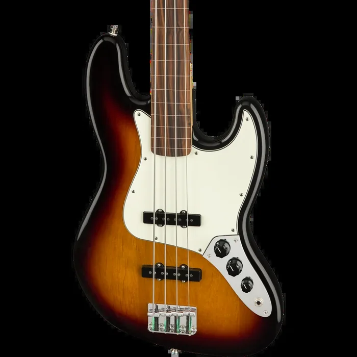 Fender Player Jazz Electric Bass (Fretless) – Pau Ferro Fingerboard – 3 Color Sunburst