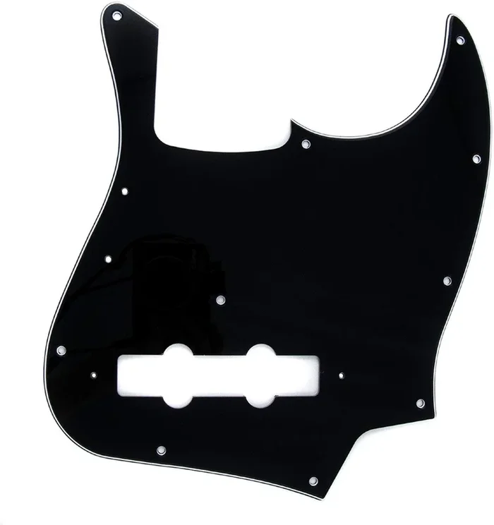 Fender Pure Vintage Pure Pickguard, 70’s Jazz Bass, 10-Hole Mount, Black 3-Ply