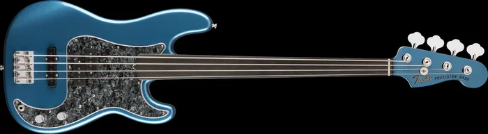 Fender Tony Franklin Fretless P Bass Guitar w/Ebony Fretboard – Lake Placid Blue