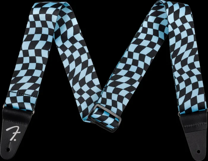 Fender Wavy Checker Poly Strap Blue