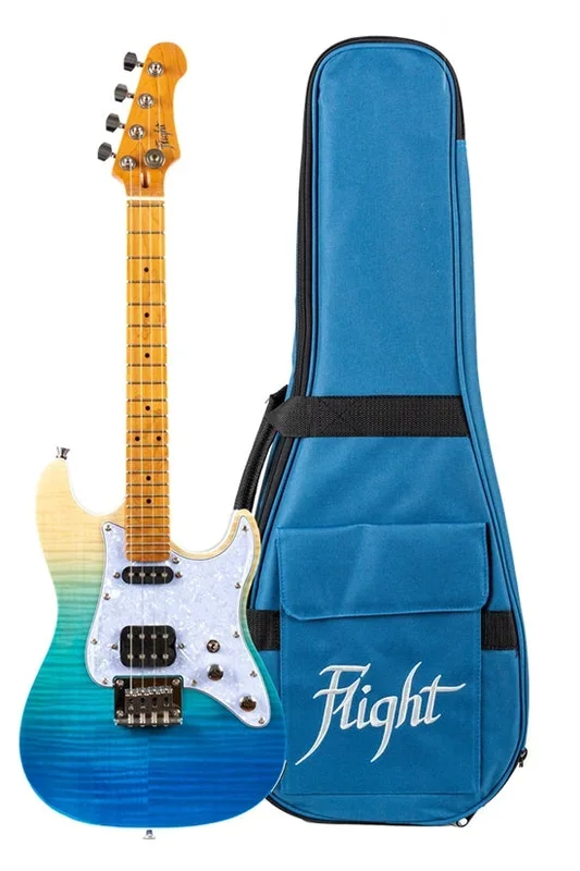 Flight Pathfinder Electric Tenor Ukulele – Transparent Blue