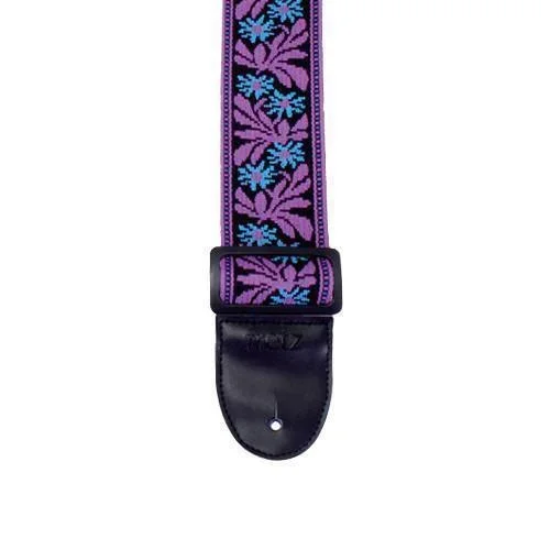 Fretz Woven Jacquard Fabric Guitar Strap (Purple Blue Black)