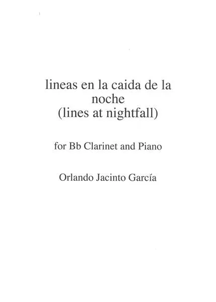 García: lineas en la caida de la noche