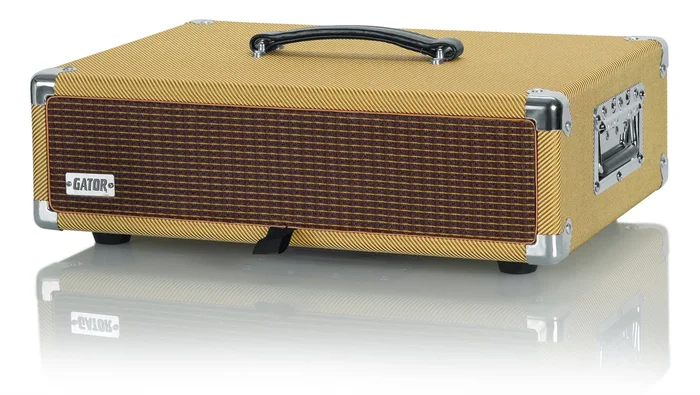 Gator GR-RETRORACK-2TW Vintage Amp Vibe Rack Case – 2U Tweed
