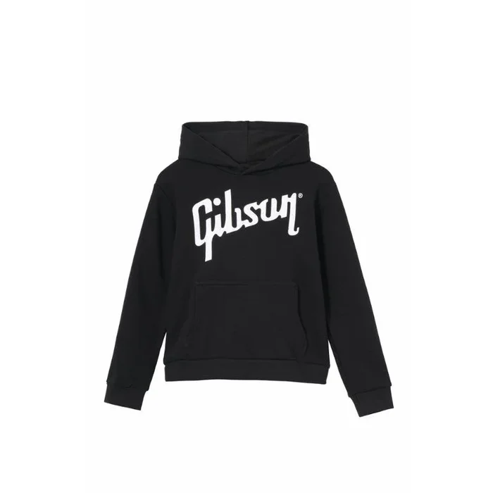 Gibson Kid’s Logo Pullover Hoodie Black XL 60% Cotton 40% Polyester Blend