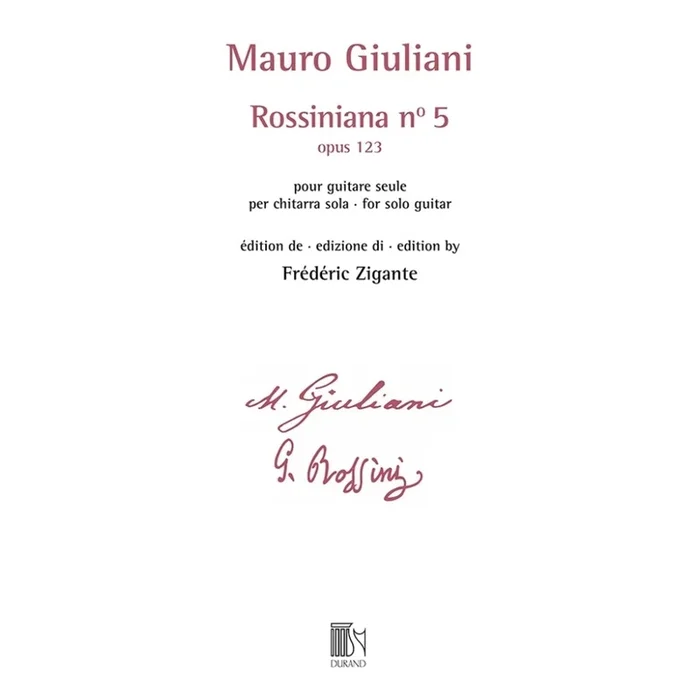 Giuliani, Mauro – Rossiniana n° 5 (opus 123)