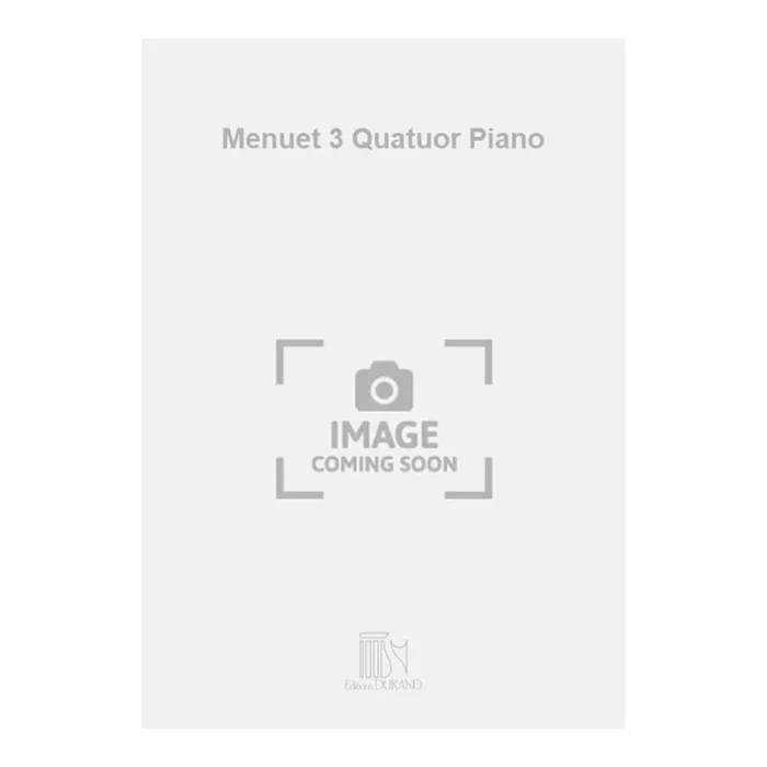 Godard, Benjamin – Menuet 3 Quatuor Piano