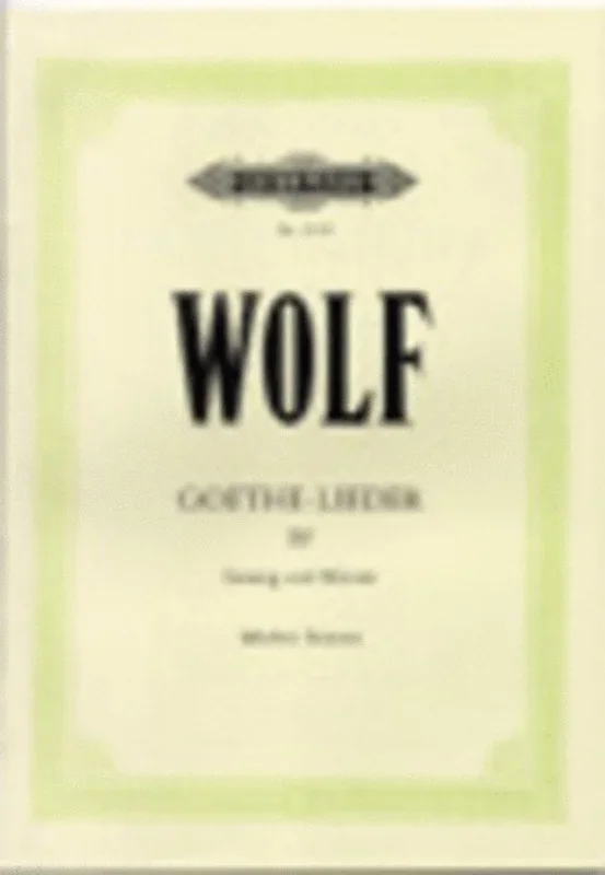 Goethe Lieder Book 4 Nos 34-48 Original Keys Ger (Softcover Book)
