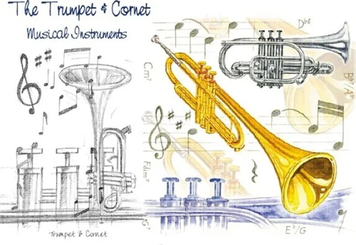Greetings Card – Trumpet Design (Card Only)