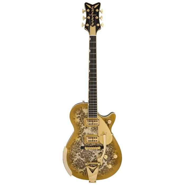 Gretsch G6134TG LTD Paisley Penguin String-Thru Bigsby Ebony FB – Gold