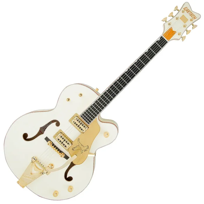 Gretsch G6136T59 Vintage Select Electric Guitar ’59 Falcon Hollow Body Bigsby in Vintage White w/Case – 2401513805