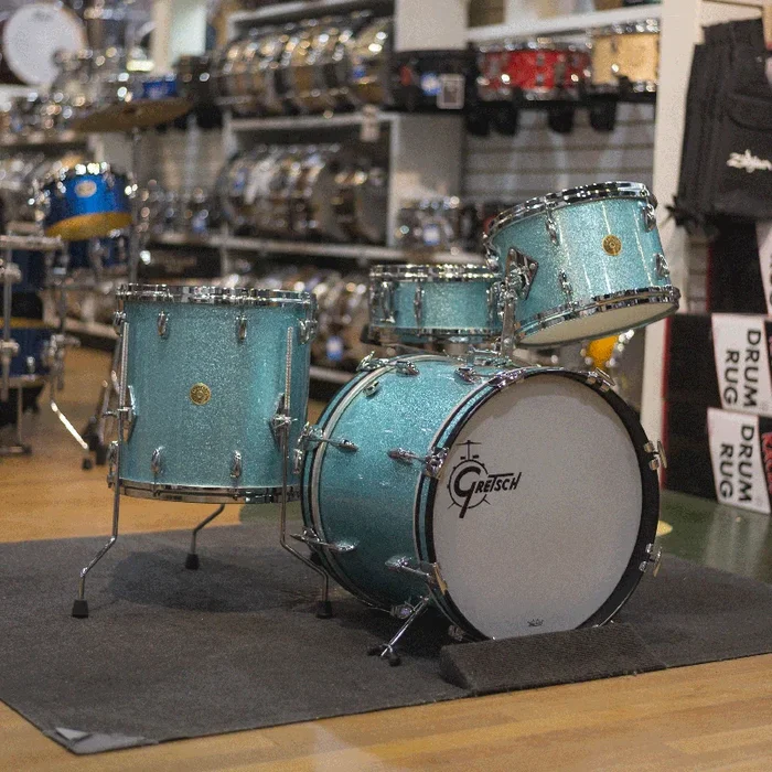 Gretsch GMT4PC023 USA Custom Vintage Built Series Bop Kit Turquoise Sparkle (GRNT4PC023)