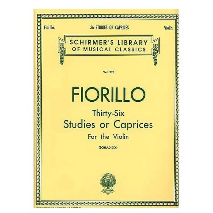 Hal Leonard – Schirmer’s Library Vol 228 Fiorillo Thirty Six Studies or Caprices for Violin