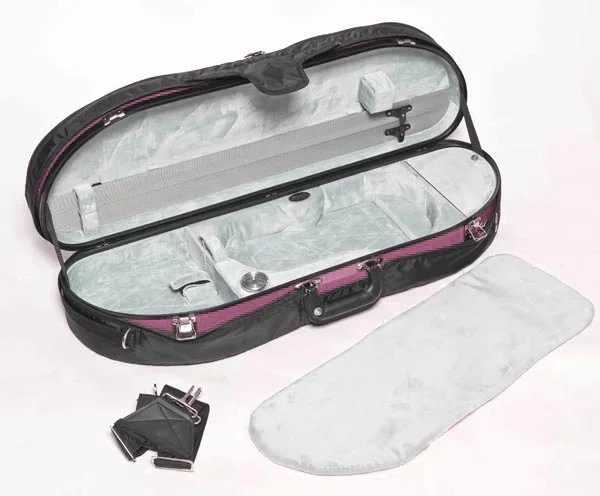 Half Moon Violin Case-Bobelock Fibreglass-Pink